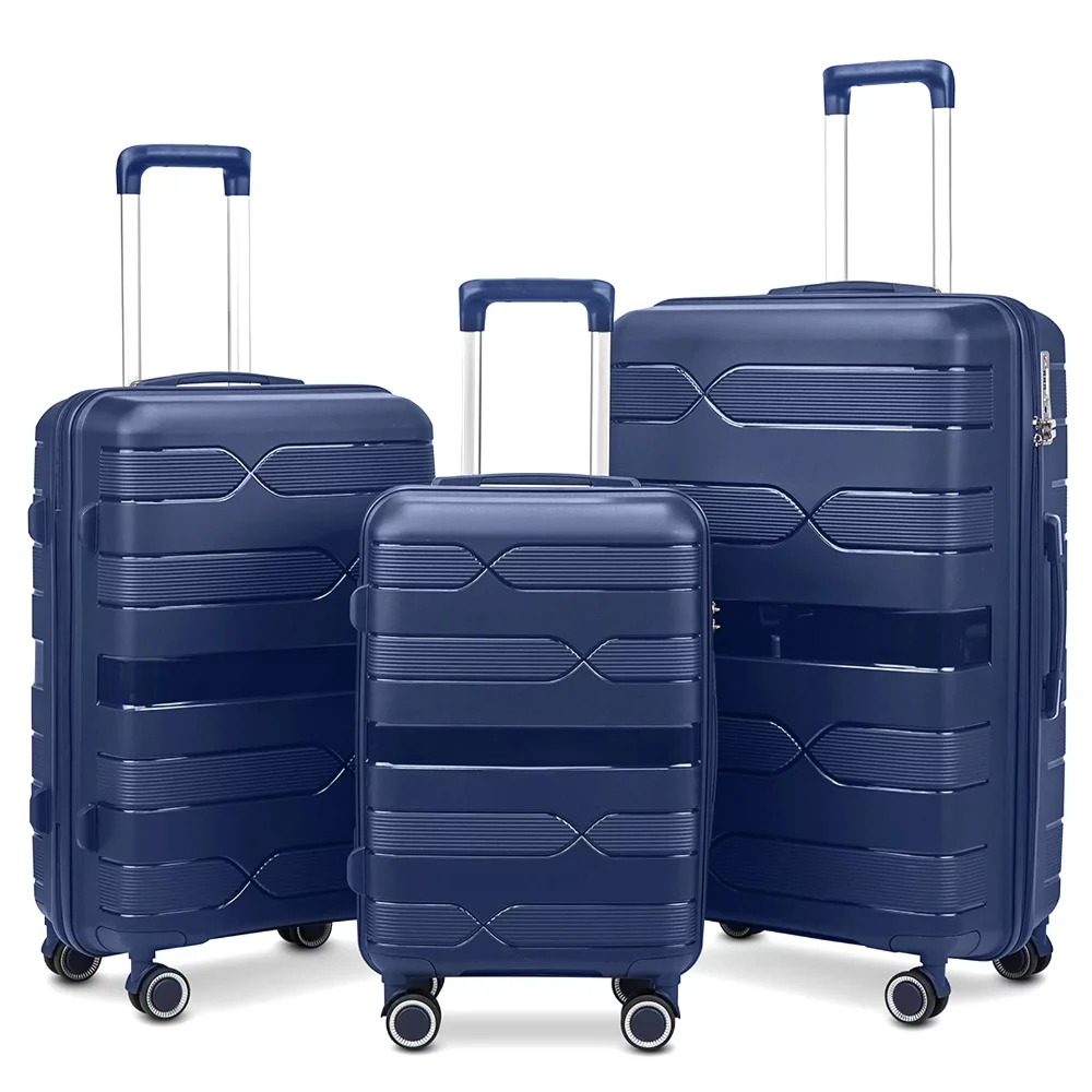 

AEDILYS 3 Piece Luggage Sets, TSA Lock, 20" 24" 28", Dark Blue
