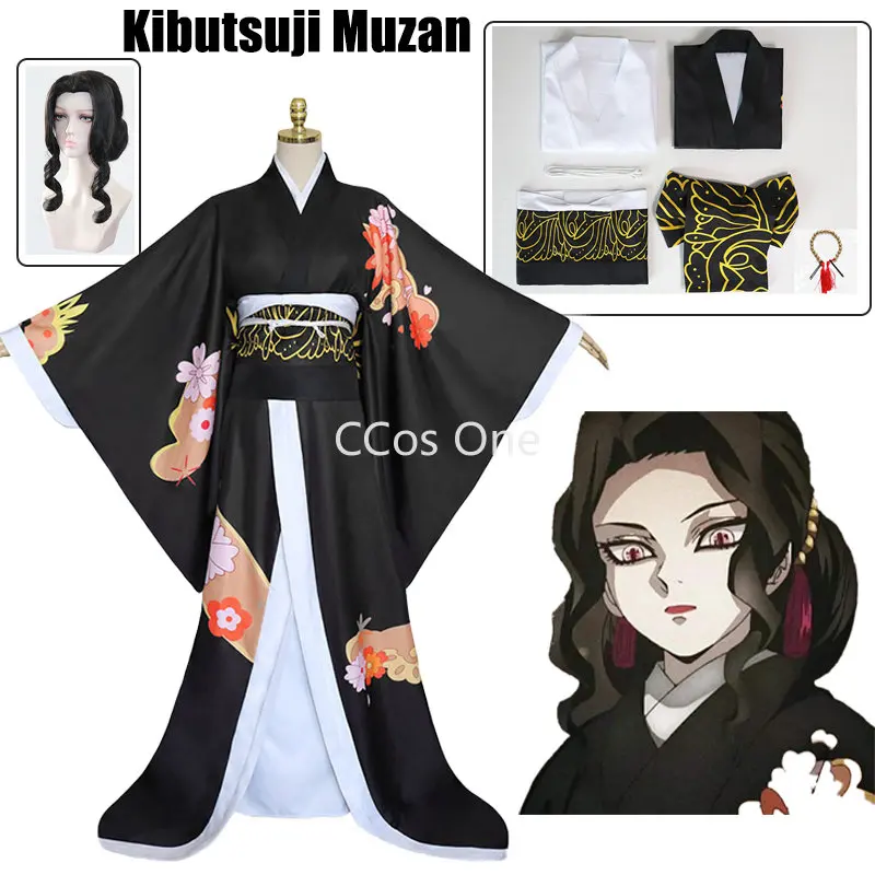 

Anime Demon Slayer Kimono Kimetsu Geen Yaiba Kibutsuji Muzan Cosplay Kostuum Kamado Vrouwen Schooluniform Meisjes Halloween