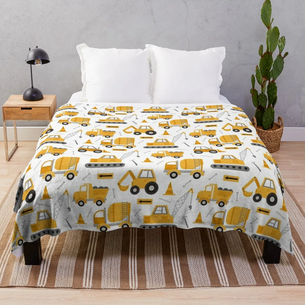 

Construction TrucksThrow Blanket Blanket For Sofa