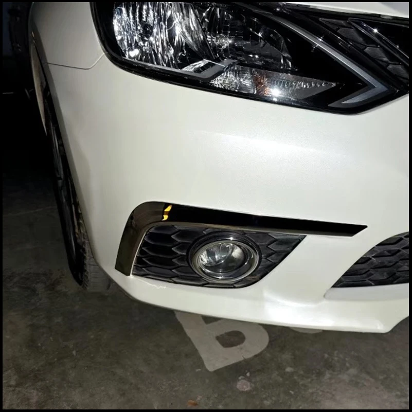 Фото Для Nissan Sentra 2016-2019 передняя противотуманная фара, противотуманная фара, крышка, отделка, молдинг для бровей, украшение, автомобильные аксессуары №5