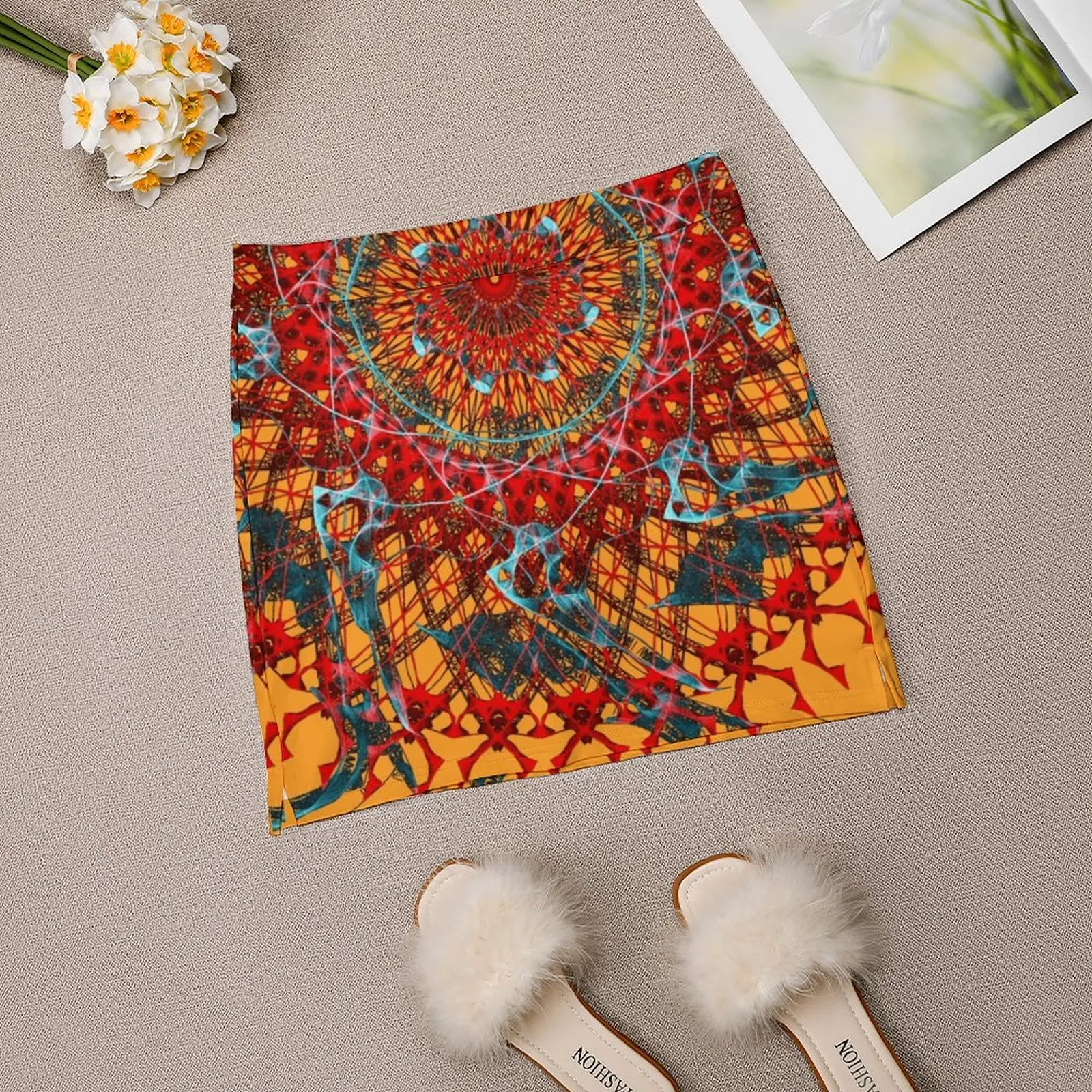 Женская юбка Ocean'S Sunset Эстетические юбки Новая мода Короткие Magick Mandalas Oceans Закат