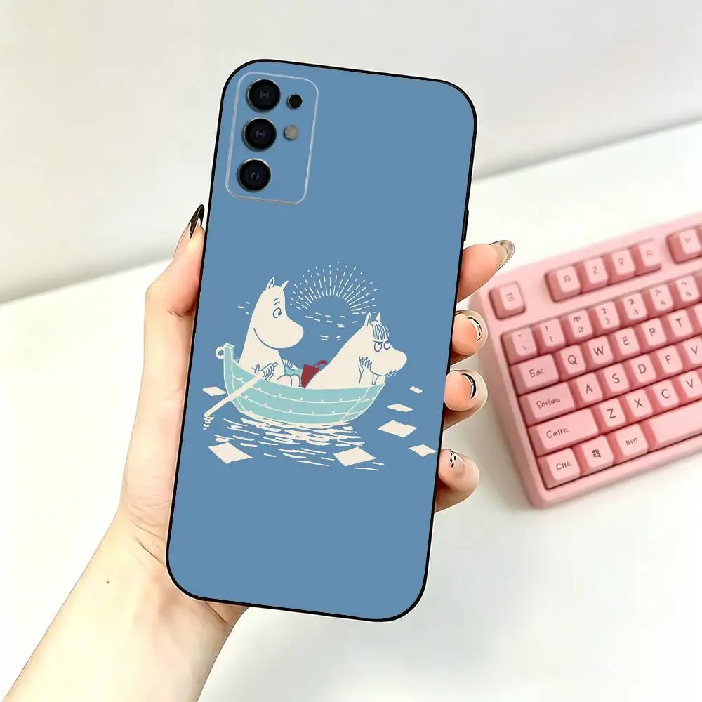 Классический мультяшный чехол с Муми-троллем и Снупкином для Samsung S26,25,24,21,22,21,20,10,9,8,7,6,Ultra,Plus,Fe, Lite, черный. (art.: 3920dd148c5de) - 3920dd148c5de