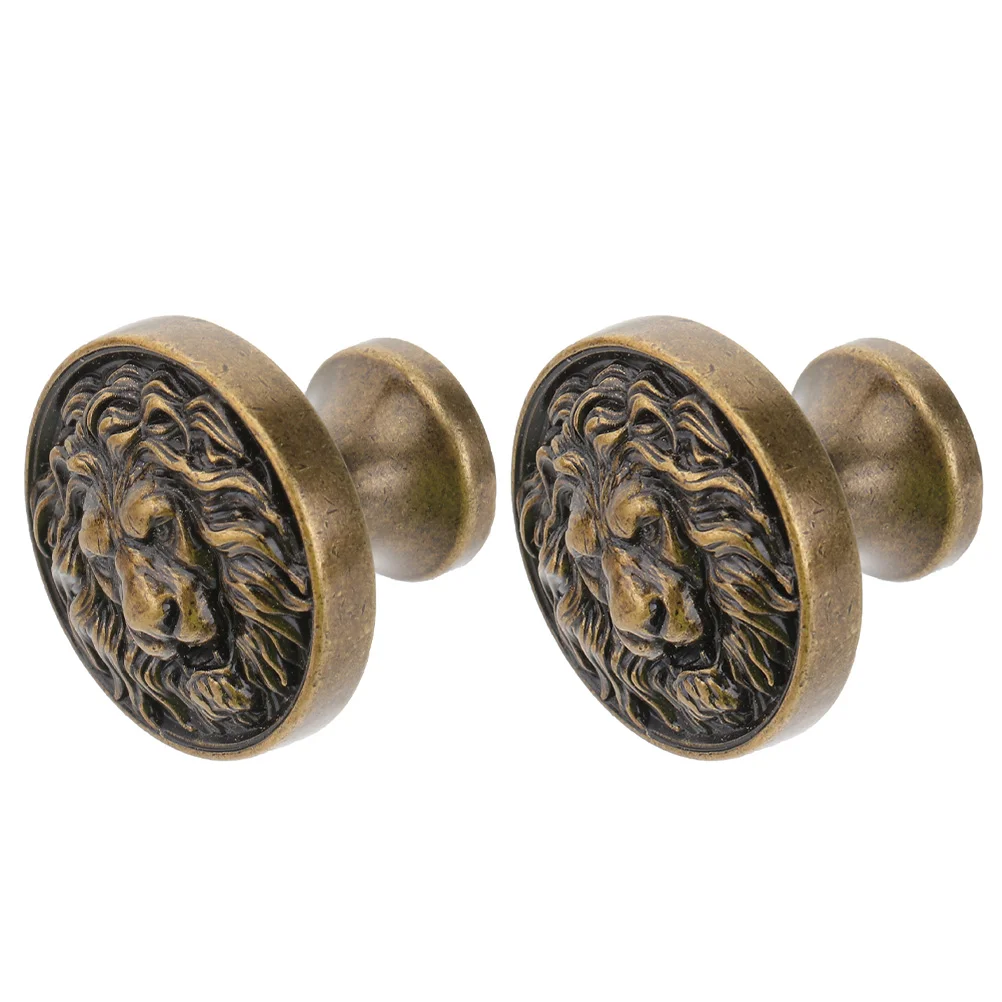 

Knobs Drawer Cabinet Handle Handles Head Knob Door Dresser Vintage Kitchen Round Cupboard Metal Decorative Cane Brass Retro