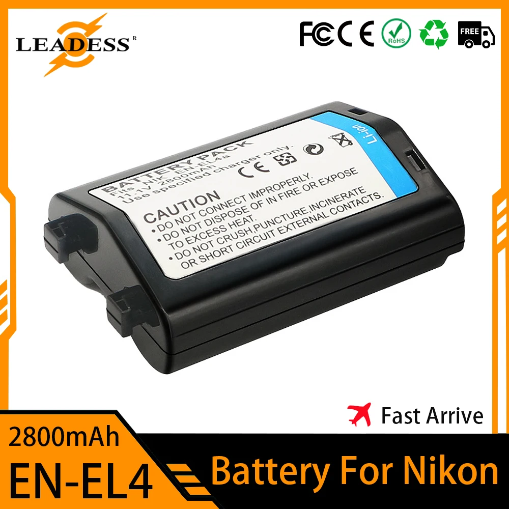 EN-EL4 EN-EL4A ENEL4 ENEL4A Аккумулятор для камеры 2800 мАч EN EL4A EL4 Nikon D2H D2Hs D2X D2Xs D3 D3S MH-21