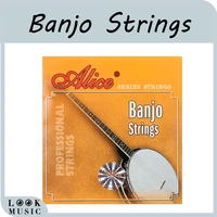 alice banjo strings aj04 aj07 for 4 string banjo plated steel coated copper alloy wound for banjo parts accessories
