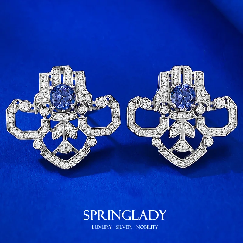 

Женские серьги-гвоздики из серебра 100% пробы, 6 мм