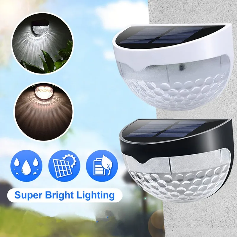 

LED Outdoor Solar Wall Light Waterproof Semi-circular Energy Lamps Home Garden Courtyard Steps Fence Decorative Lighting Lamps