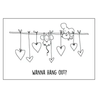 mice hanging out love heart clear transparent stamp diy card album photo making scrapbooking crafts stencil new 2022