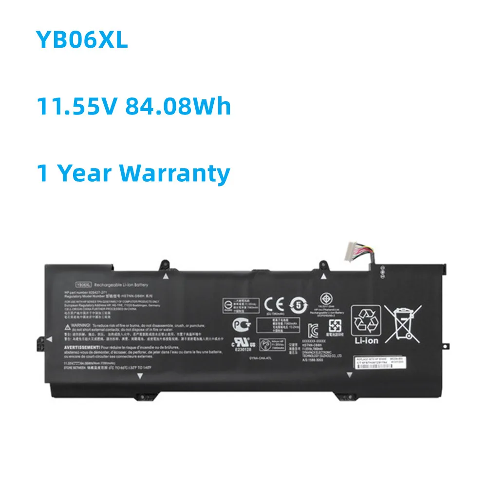 

11.55V 84.08Wh YB06XL 928427-271 HSTNN-DB8H HSTNN-DB8V Laptop Battery For HP Spectre X360 15-CH000NO CH004NB CH011DX CH006NG