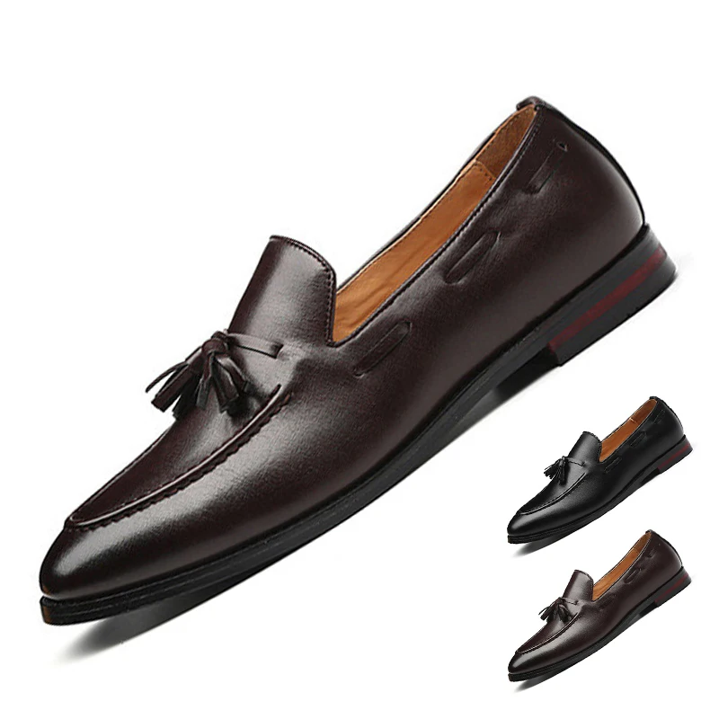 Loafers Men Italian Shoes Coiffeur Black Dress Plus Size Brogue Shoes Men Classic Luxury Dressing Shoes For Men Formal Zapatos images - 6