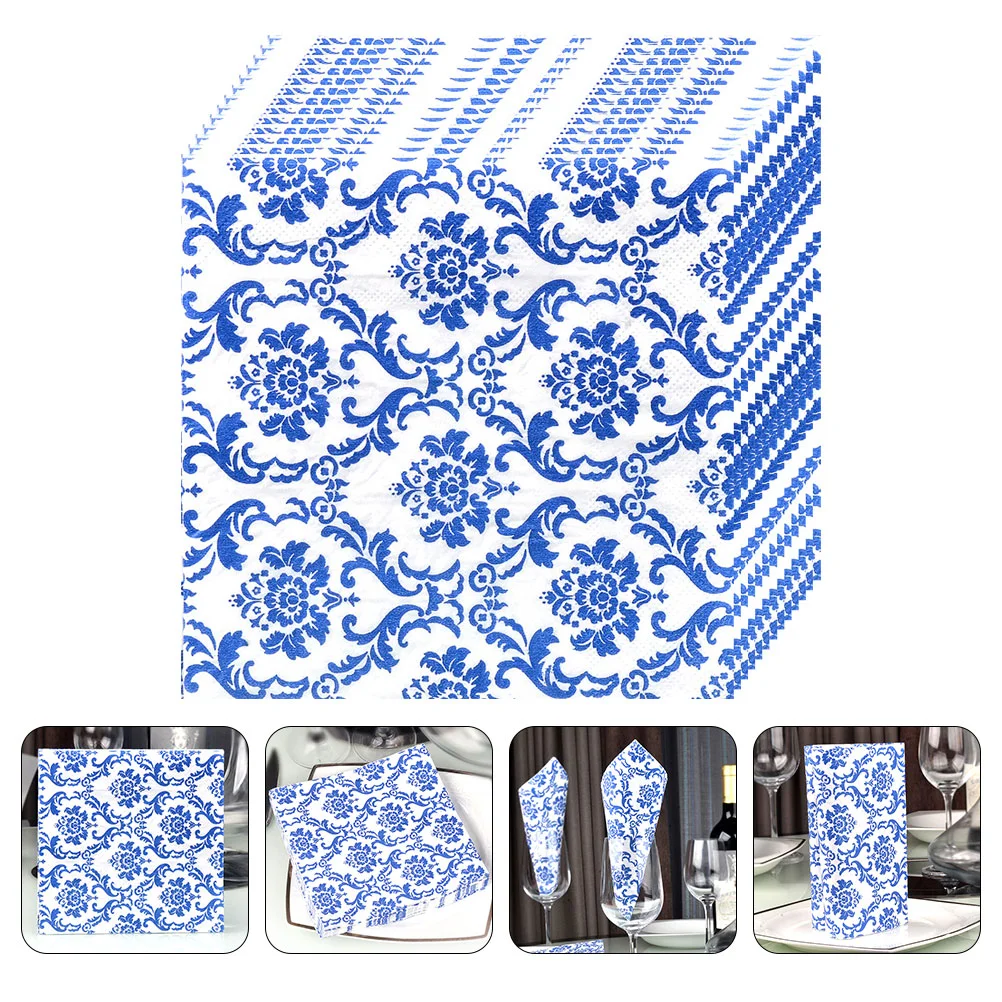 

80 Sheets Holiday Items Dinner Party Chinoiserie Decor Disposable Napkins Bathroom Paper Use