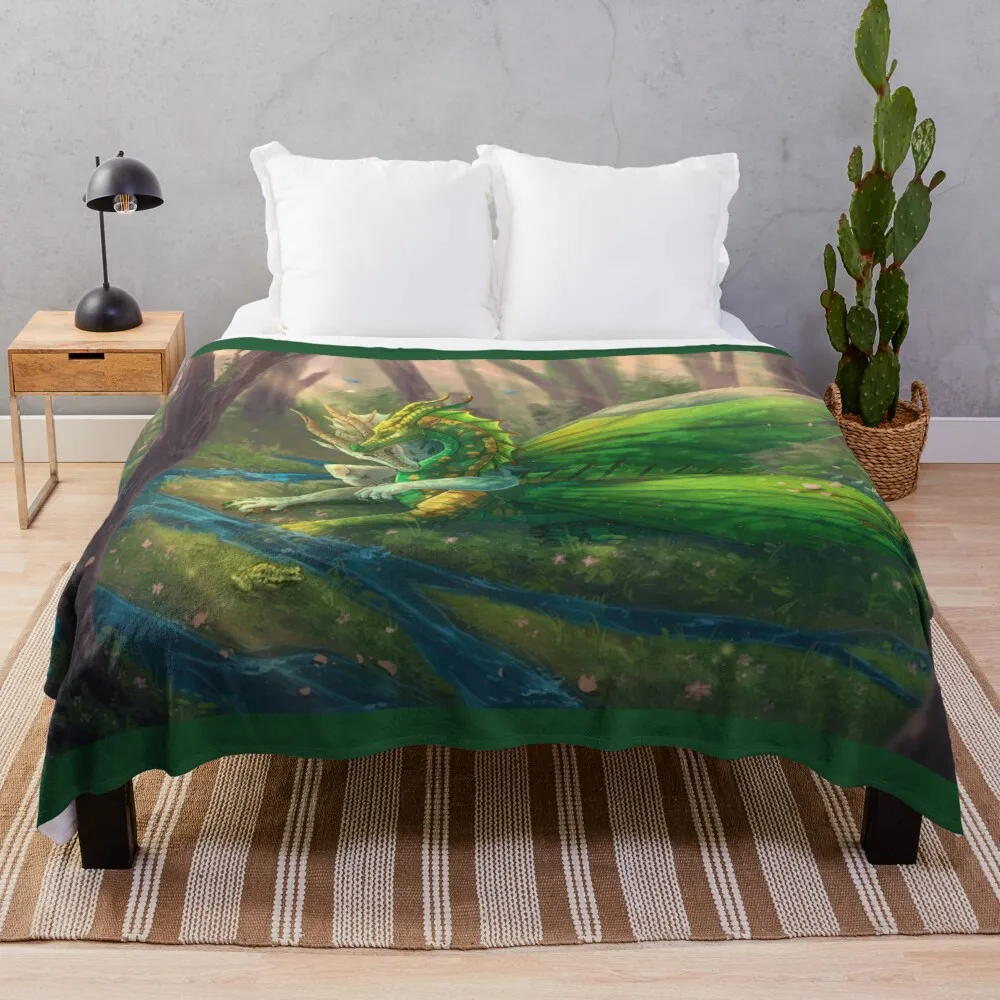 

Wings of Fire - Sundew and Willow Throw Blanket decorative bed blankets decorative blanket extra large blanket