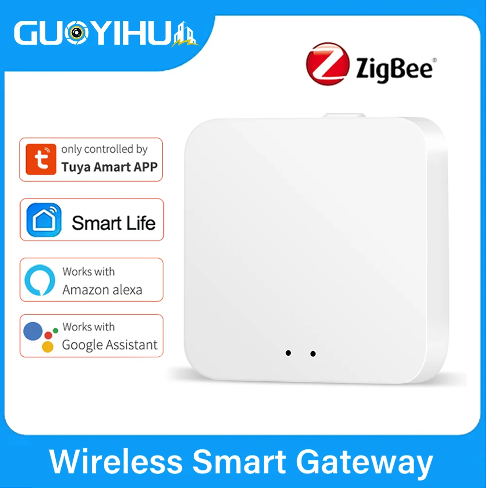 

Tuya Smart Gateway Hub Zigbee Gateway Smart Home Bridge Smart Life APP Wireless Remote Control Via Smart Life APP Works Alexa