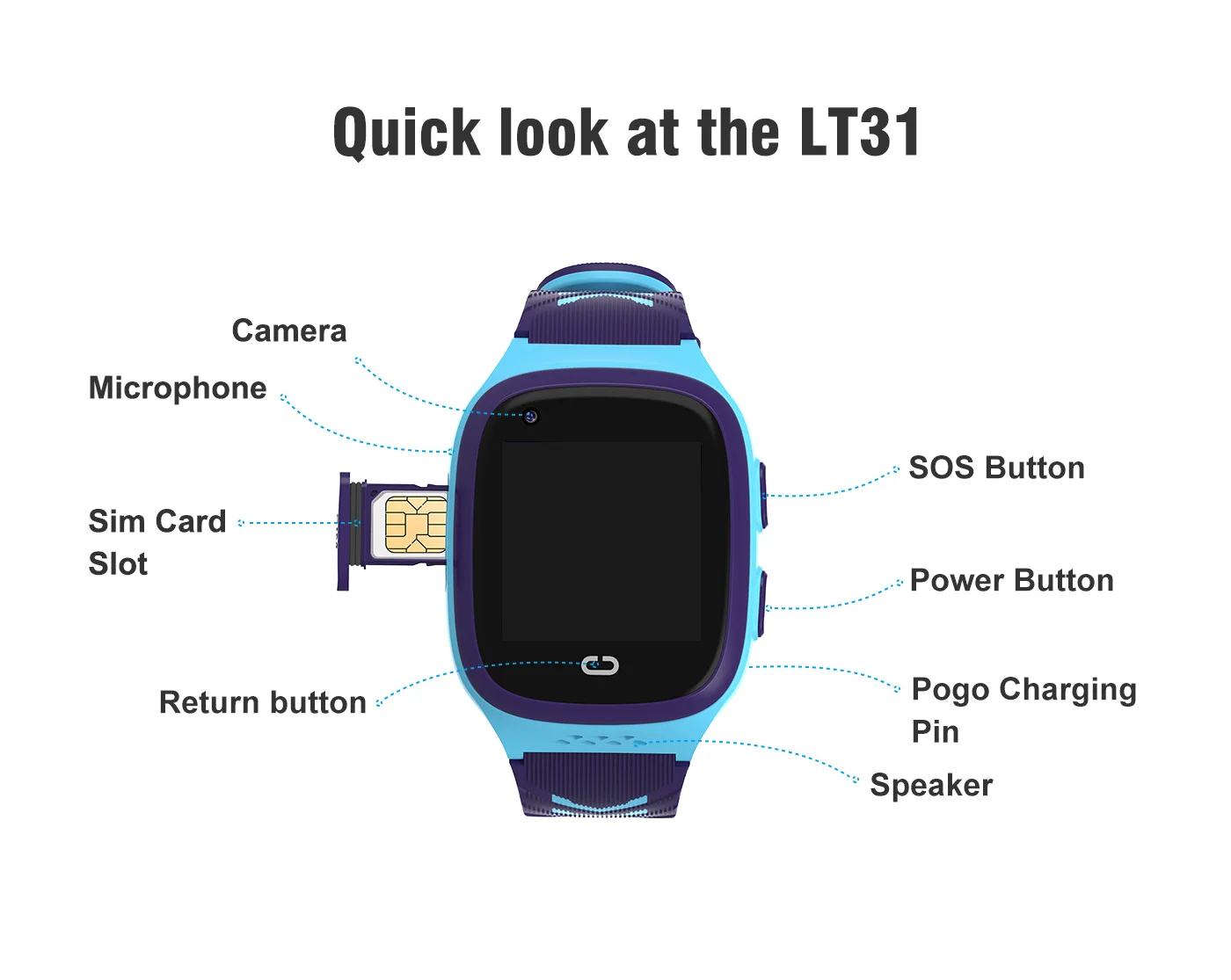 Смарт-часы Детские водонепроницаемые IP67 GPS 4G LT31 |