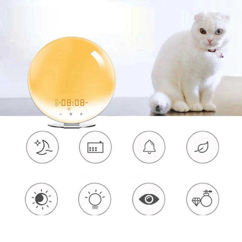 Будильник будильник с закатом Искусственные часы фотографиями 7 цветов