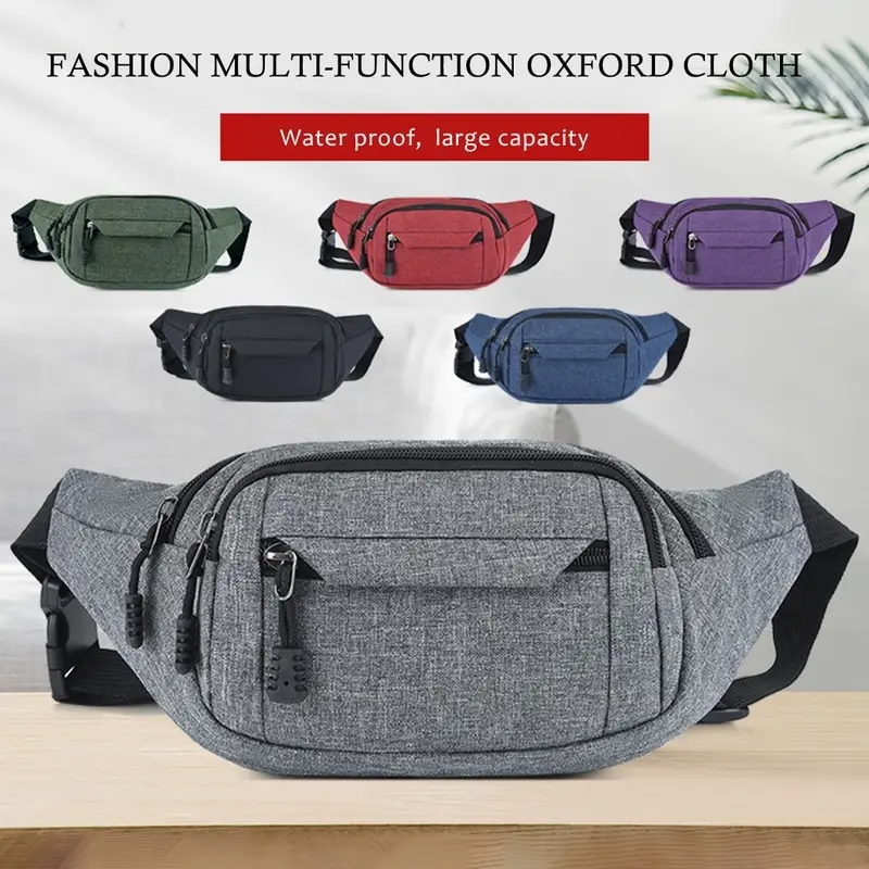 

Men Waist Bag Women Simple Leisure Fashion Oxford Waist Packs Ladies Waist Bags Designer Mobile Phone Pouch 2022