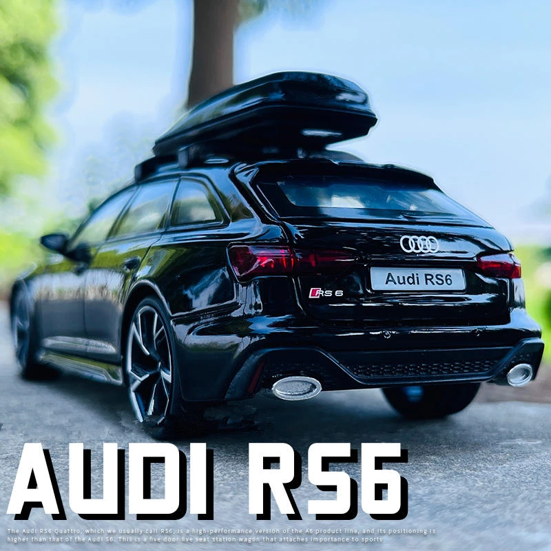 

1/32 Audi RS6 Avant Station Wagon Car Model Diecasts Alloy Metal Toy Sports Car Model Simulation Light Toys Gifts