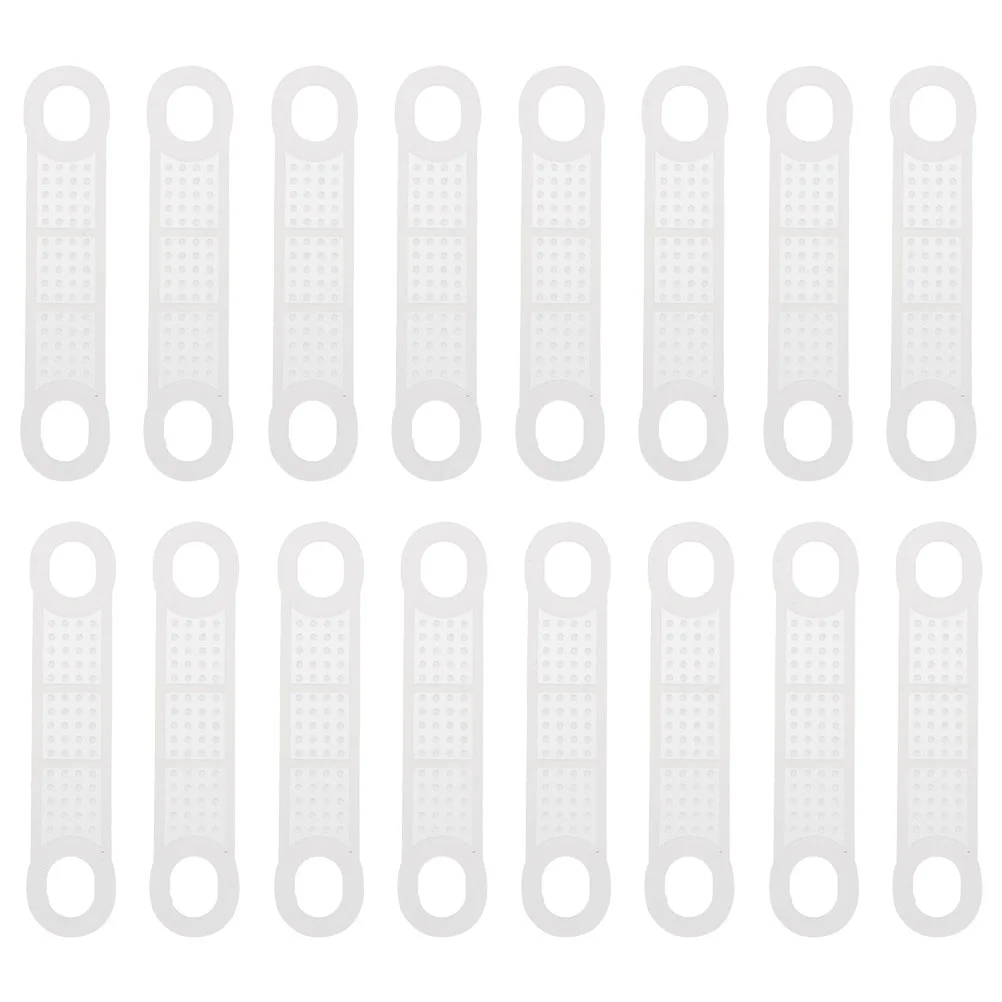

60 Pcs Hangers Anti-slip Strip Skid Tape Strips Large Grip Closet Silicone White for Coat Practical