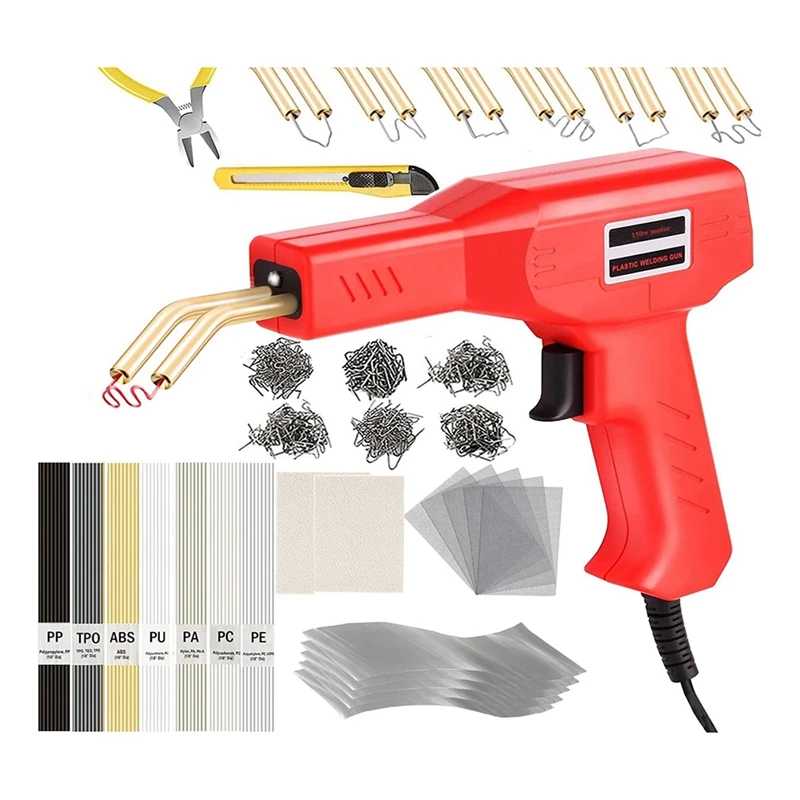 

150W Plastic Welder,2 In 1 Plastic Welding Kit Plastic Repair Welder Soldering Kit For Car Bumper Most Plastic US Plug