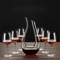 1500ml u shaped decanter crystal red wine brandy champagne glasses harp decanter bottle jug pourer aerator bubbler container bar