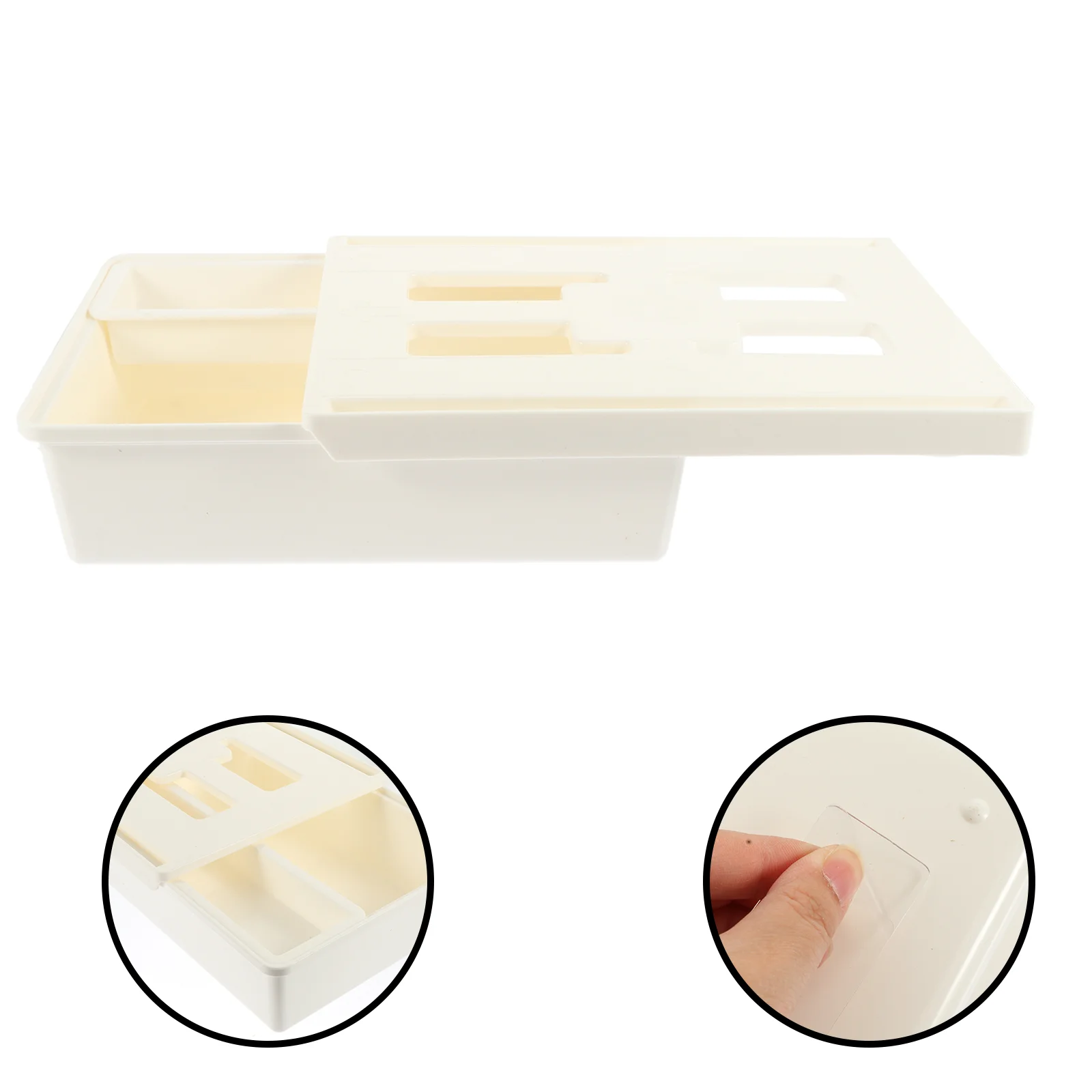 

Drawer Box Desk Adhesive Self Holder Storage Table Organizer Desktop Type Container Free Punch Gadgets Expandable Stationery