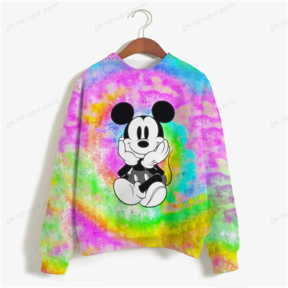 

2022 Disney Minnie Mickey Mouse print Hoodie women fashion Long Sleeve Sweatshirt Harajuku Jumper Hooded Pullover Tops Casual