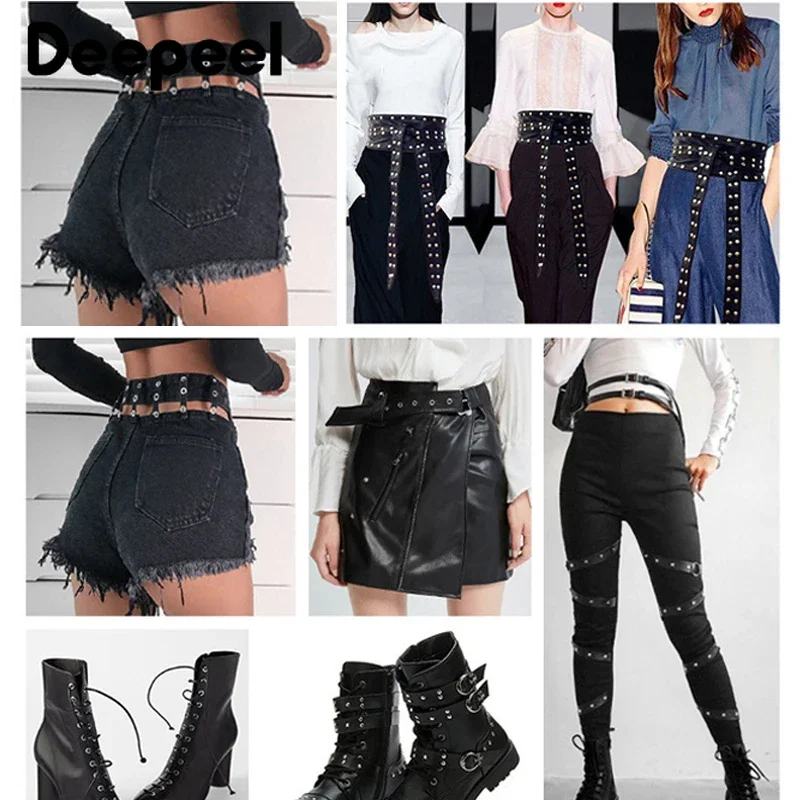 2/5/10 м 10-20 мм заклепки из искусственной кожи веревка люверсы в стиле панк шнур