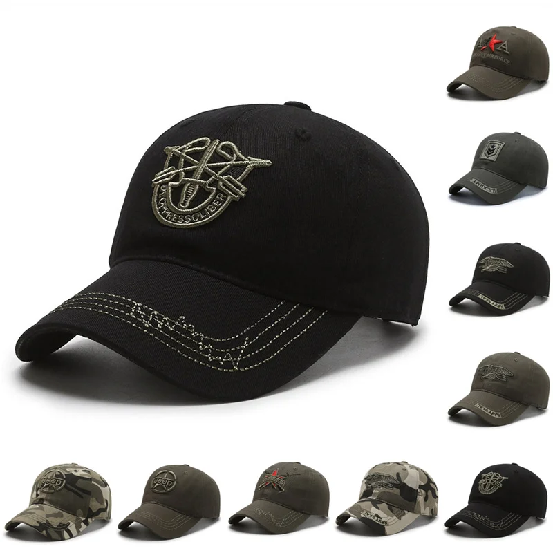 New Cotton Black pentagram Embroidery Baseball Cap Men Women Hip Hop Hat Summer Leisure Trucker Caps Unisex Snapback Hats Gorras