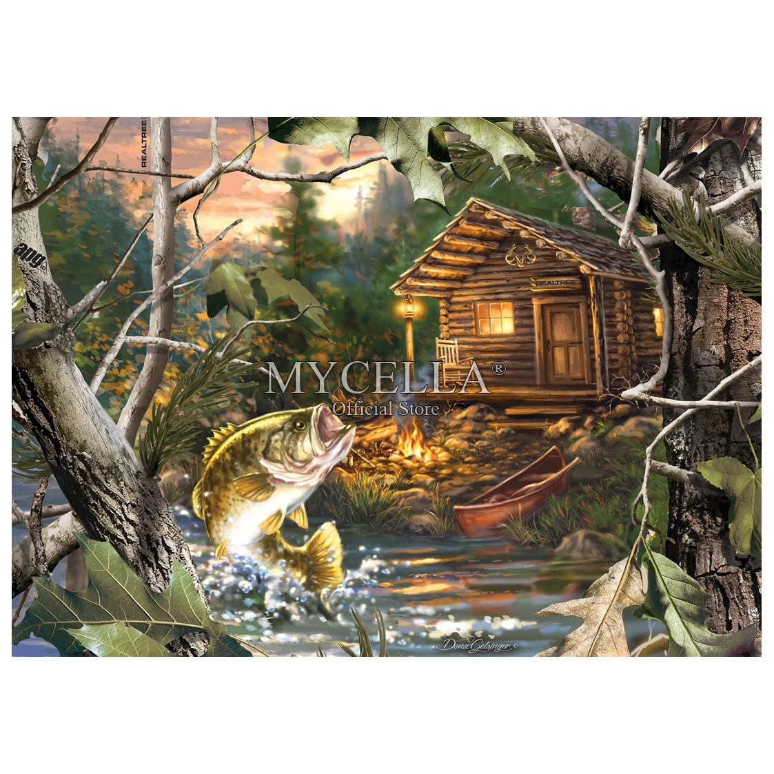 

Алмазная 5D картина «сделай сам», вышивка крестиком по озеру и реке, настенная наклейка, мозаика, рождественские подарки, постеры для домов