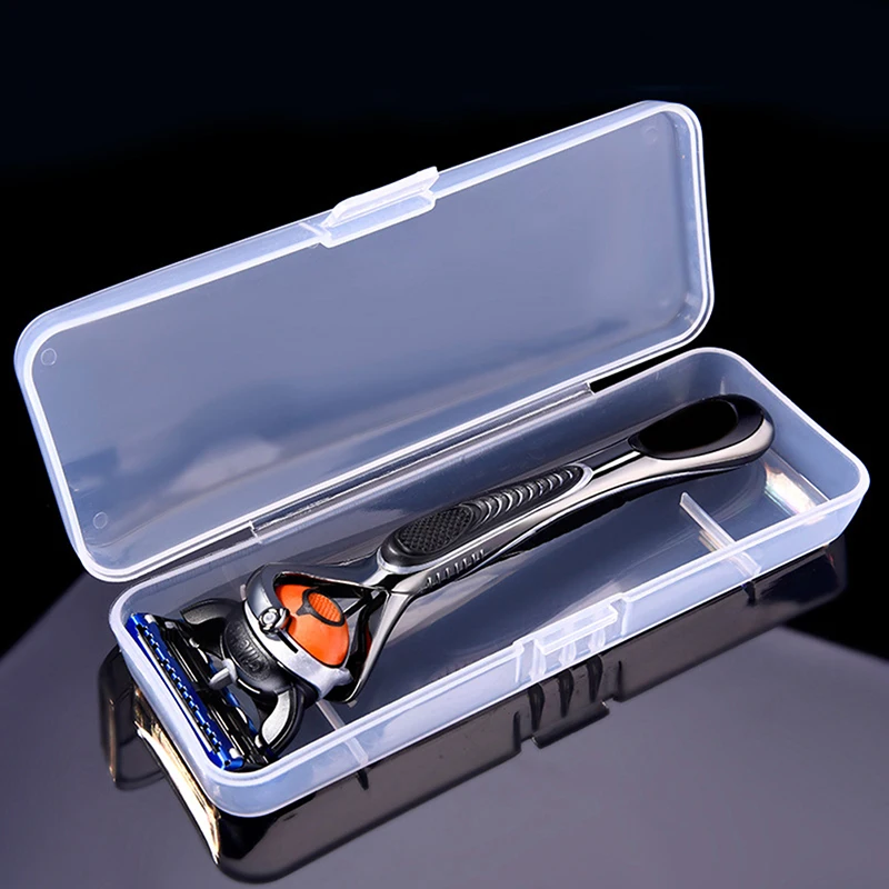 Storage Box Handle Box Full Transparent Plastic Case Razor Boxs Eco-friendly Pp Shaving Box High Quality