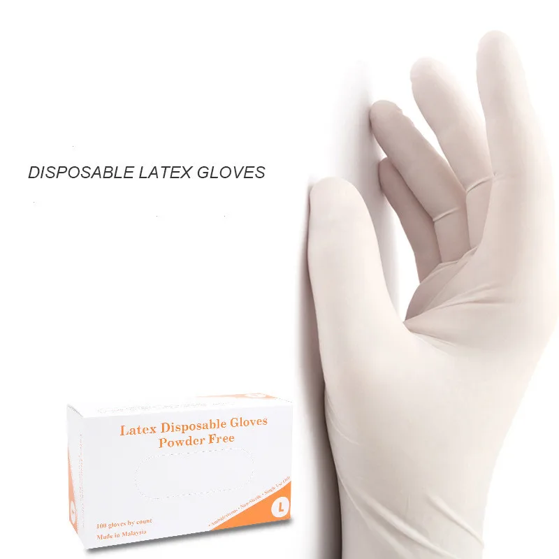 

100Pcs/Box Disposable Latex Gloves Baking Beauty Exam Gloves For Kitchen Tatto Household Cleaning Washing Dish Oil-proof Gloves