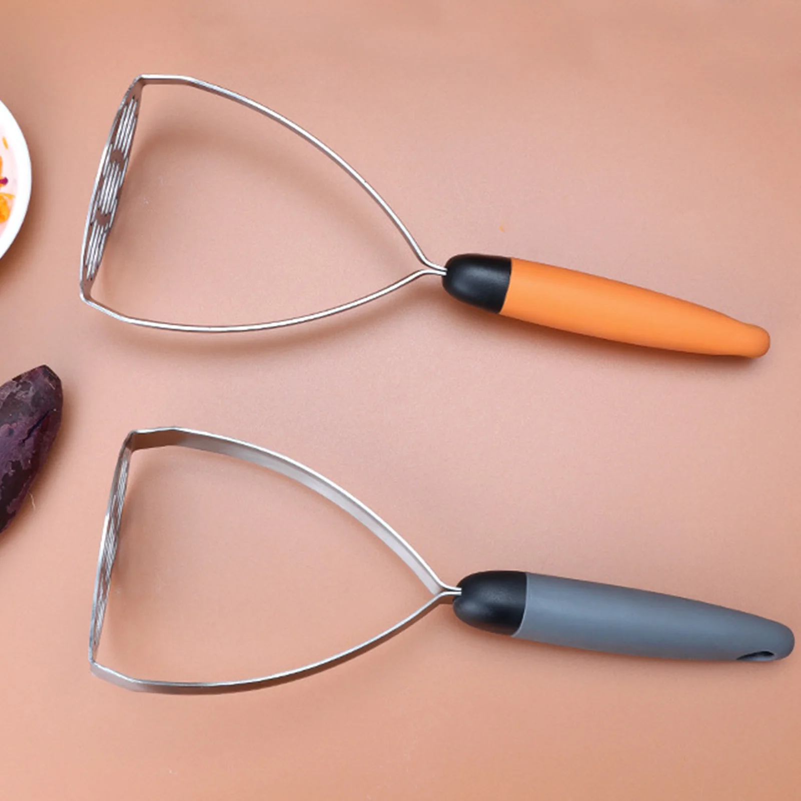 

Stainless Steel Mashed Potato Masher Squeezed Potato Masher Fruit And Vegetable Tools Kitchen Gadget Accessories