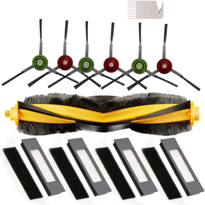 

Replacement Roller Brush Side Brushes HEPA Filters Compatible For Ecovacs 920 950 T5 T8 T9 Vacuum Cleaner Accessories