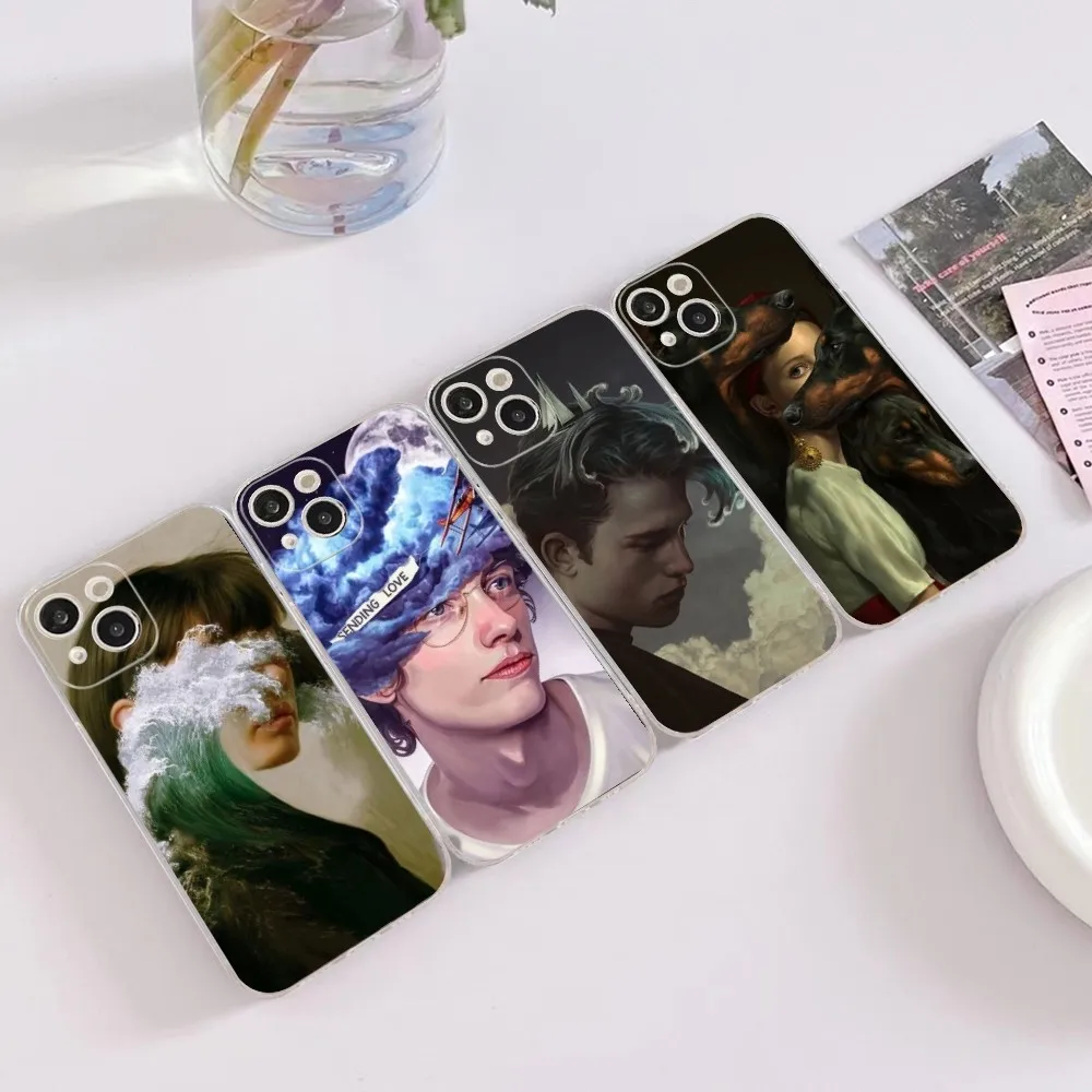 

Wavy Art Boy Girl Phone Case For iPhone 14 13 12 Mini 11 Pro XS Max X XR SE 6 7 8 Plus Soft Silicone Cover