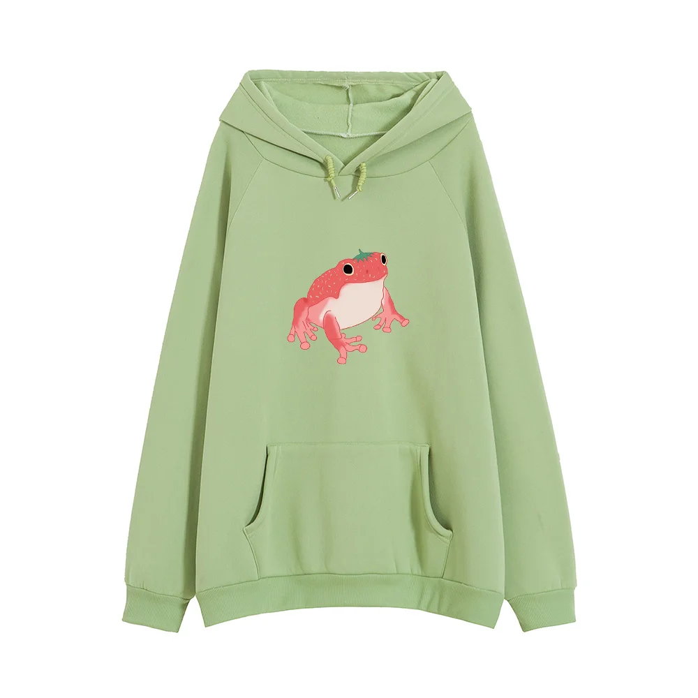 Пуловер женский с принтом лягушки модный теплый свитер в Корейском стиле топ