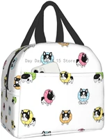 lunch bag for women men french bulldog insulated lunch box for adult reusable lunch tote bag for work picnic school or travel