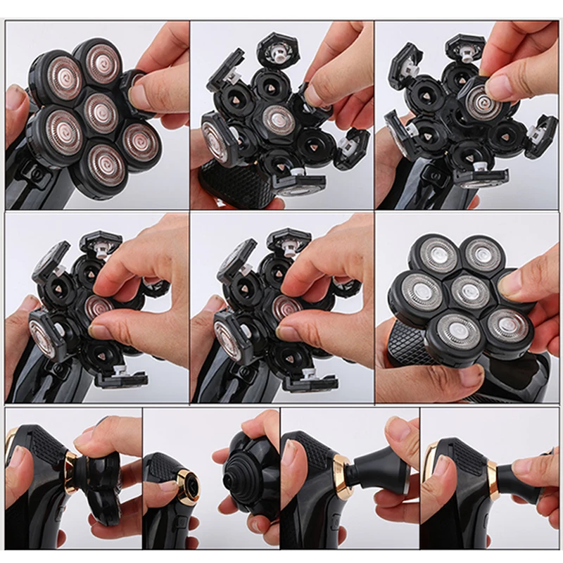 Новинка электронная бритва 7D для мужчин водонепроницаемая с плавающей головкой