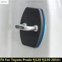 4 pcs set black plastic car door lock protector molding cover kit trim accessories for toyota prado fj120 fj150 2014 2020
