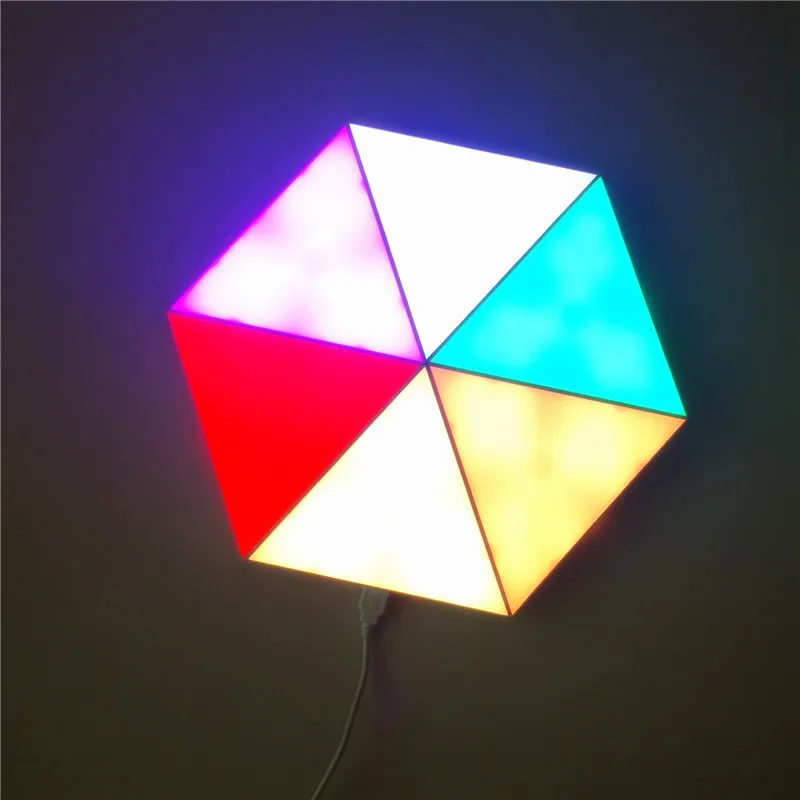 

LED Wall Light Lamp 13 Colors Triangular RGB DIY Sensor WIFI Bluetooth Remote Control USB Plug Room Decor Nordic