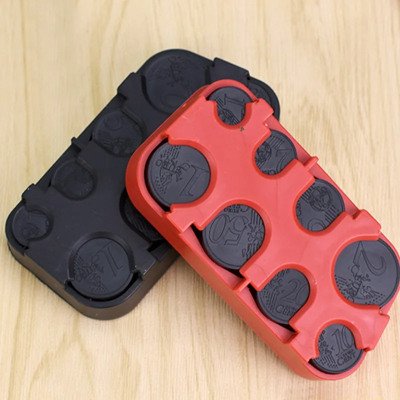 Car Coin Changer Kids Gift Euro Coin Box Saving Piggy Bank Coin Pocket Cases Plastic Money Boxes Wallet Collection Display Box