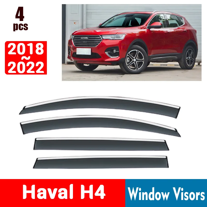 FOR Haval H4 2018-2022 Window Visors Rain Guard Windows Rain Cover Deflector Awning Shield Vent Guard Shade Cover Trim