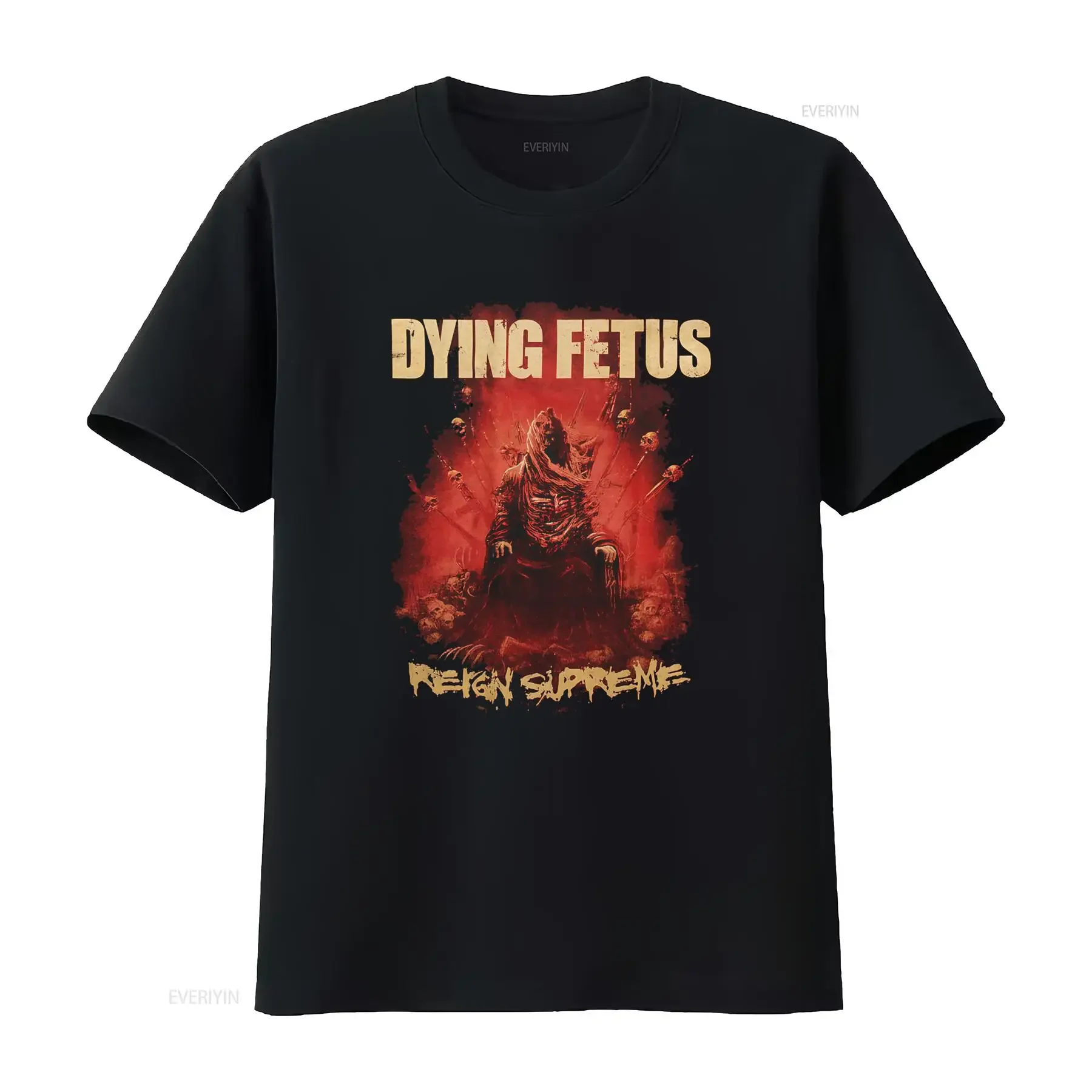 Фото Футболка с принтом группы Dying Fetus, круглый вырез, все размеры, повседневный стиль, слегка эластичный материал. №1
