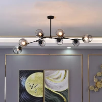 modern led glass ball chandeliernordic glass ball chandelier nordic hanging lamp for living room indoor decor lighting