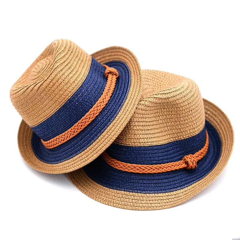 

Parent-Child Hat Men's Summer Korean-Style Fashion Travel Straw Hat Summer Outdoor All-Matching Trendy Handsome Men's Top Hat
