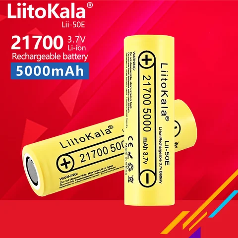 LiitoKala Lii-50E 21700 аккумуляторы 5000 мАч