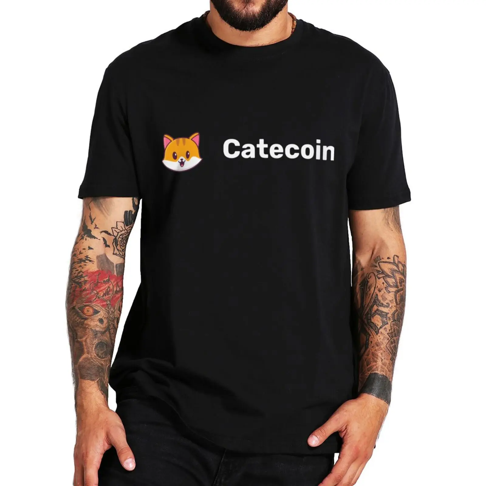 

CateCoin T Shirt Cate Coin Meme Coin Crypto Token Geek Gift Tee Casual 100% Cotton Unisex Summer Soft Oversized T-shirt EU Size