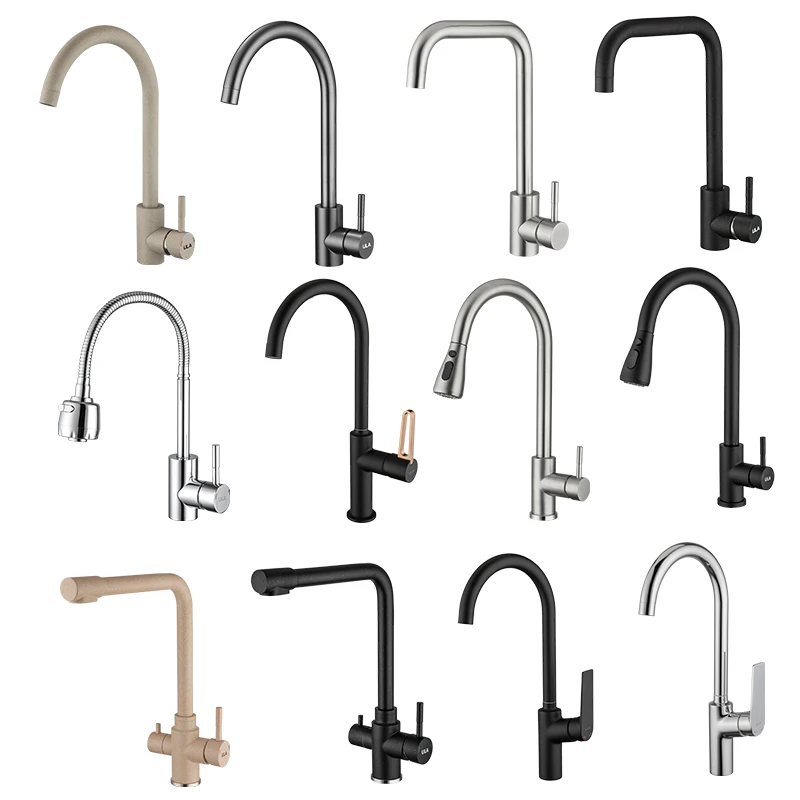 ULA kitchen faucet stainless steel hot cold water mixer tap 