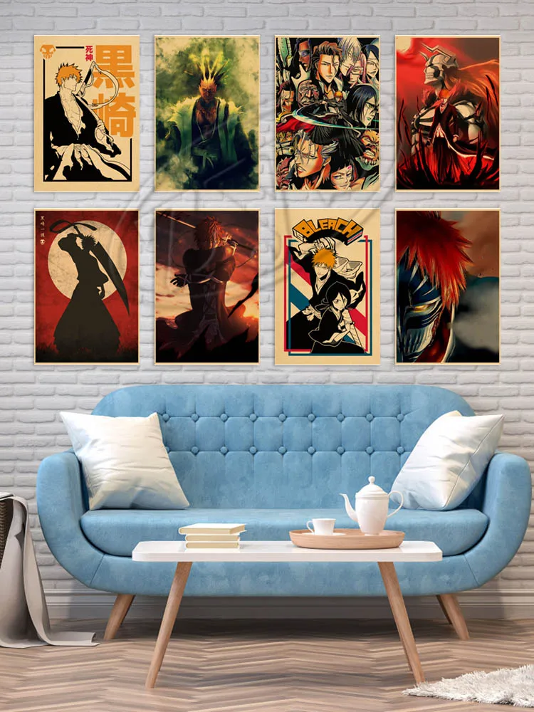 Японское аниме крафт-бумага классическое настенное искусство картина