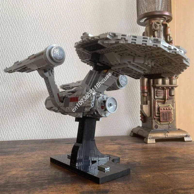 Фото 729 шт. USS Enterprise NCC-1701 модель миди-масштаба Moc строительные блоки кирпичи Diy космический корабль креативная сборка развивающая игрушка в подарок №3