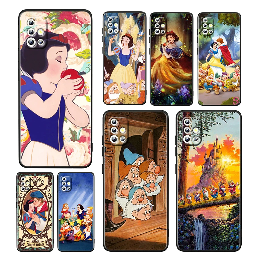 

Anime Snow White Case For Samsung Galaxy A52S A72 A71 A52 A51 A12 A32 A21S 4G 5G Funda Soft TPU Black Phone Cover